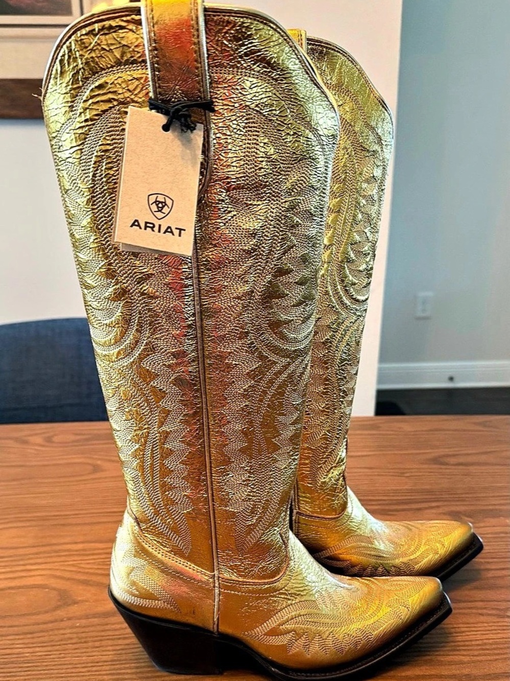 Ariat Tailgate Western Boot Gold Heeled Boots